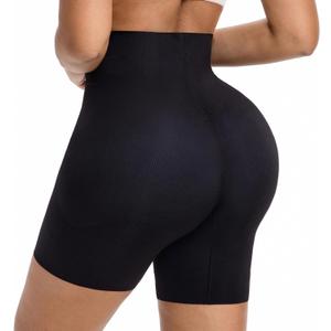Butt Pads Shapewear Tummy Control Butt Lifting Panties Padded Underwear (Black, M)