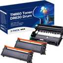 TN660 Toner Cartridge and DR630 Drum Unit Replacement for Brother DR630 DR-630 TN660 Work with MFC-L2700DW HL-L2360DW HL-L2300D DCP-L2540DW Printer (2 Toners, 1 Drum Unit, 3Pack)