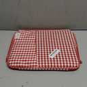 Tooe Gingham Puffy Laptop Sleeve 11-13 Inch Y2K Coquette Carrying Laptop Bag Fairycore Cover Pouch Sleeve Computer Liner Bag (13-14 inch,Red)