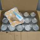 PINIWON Mason Jars 16 oz with Airtight Lids and Bands, 15 Pack Regular Mouth Canning Jars, Clear Glass Pint Jars for Canning, Pickling, Food Storage, DIY Projects, 24 Labels, Brush & String Included