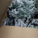 6 ft. Unlit Premium Snow Flocked Hinged Artificial Christmas Tree with Metal Stand