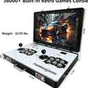 36000 Arcade Games Console 22in Screen WiFi Built-in, Portable metal HD display, retro 3D games with WiFi updates, search/save/load/hide/cheat, HDMI/VGA, for travel, parties, dorm