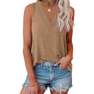 EyMuse Women V Neck Tank Tops Summer Sleeveless Tunic Casual Basic Shirts True Classic Tees Cute Trendy Clothes