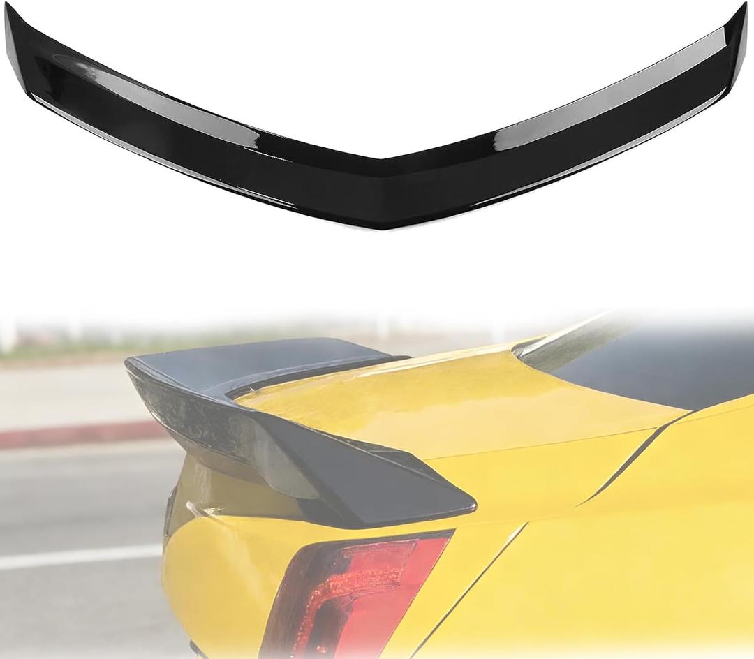Rear Spoiler Wing for Cadillac ATS 2013-2019 4-Door Sedan, V Type Gloss Black Auto Exterio ABS Tail Trunk Lip Spoiler Wing Aerodynamic Styling