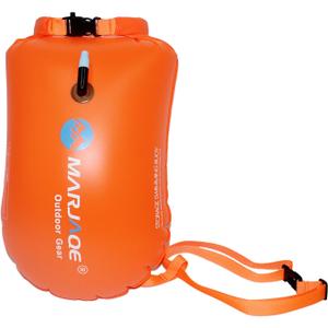 20L Storage Swim Buoy for Open Water Swimmers Waterproof Dry Bag Swim Safety Float (Orange)