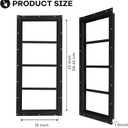 Shed Windows 2 Pack, Transom Windows 10" x 23" with Tempered Glass, Garage Doors Window for Shed, Chicken Coop, Playhouse, Household (Black)