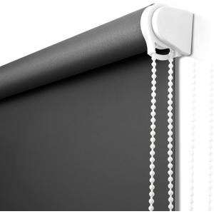NUTRO CHILL Window Shades, Blackout Blinds with Thermal Insulated, UV Protection Roller Shades for Home, Door, Kitchen, Bathroom (52" W x 68" L, Black)