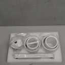 ZCCZ White Bathroom Accessories Set 6 Pieces - Toothbrush Holder, Lotion Dispenser, Qtip Container, Vanity Tray, Tumbler - Countertop Organizer for Bathrooms - Elegant and Functional Dcor Set