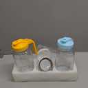 3-Pack 64oz Glass Mason Jar Pitchers with Leak-Proof Lids and Handles Wide Mouth Design for Sun Tea, Cold Brew, Lemonade, Juice, Iced Tea, and Water (Light Blue, Pink & Orange (3 Pack)