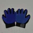 Pet Hair Removal Glove for Dogs & Cats, 2-in-1 Deshedding Brush & Massage Mitt - Grooming Gloves for Shedding Control, Bathing and Washing, Safe for Short/Long Hair Pets 2-Pack (Blue)