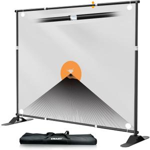 EMART 10x10 ft Heavy Duty Banner Backdrop Stand Kit, Adjustable Frame for Step and Repeat Backdrops, Ideal for Photography, Trade Shows, and Photo Booths