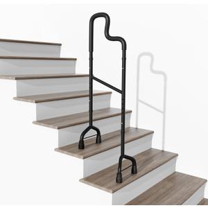Stair Climbing Assist Cane for Both Walk Up and Down Stairs, Elderly Stair Lift Assist Devices with Adjustable Height fits Most Standard Steps, Step Helper for Those with Sore HIPS and Knees