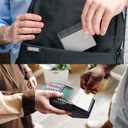 4x3 Inch Horizontal Badge Holder, Clear Plastic ID Card Protector with Waterproof Resealable Zip Type, Badge Sleeve Fits Name Tag Holder/RFID/Proximity/Credit Card (100PCS)