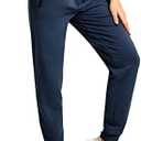 PULI Women Workout Sweatpants Cotton Jogger Ribber Splicing Lounge Sweat Pants with Zipper Pocket Size M