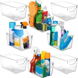 ClearSpace Clear Plastic Storage Bins Perfect Kitchen Organization and Storage or Pantry Storage Fridge Organizer, Pantry Organization and Clear Storage Bins, Cabinet Organizers