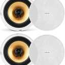 6.5 Inch Bluetooth 6.0 Ceiling Speakers,200W Max 2-Way Coaxial in Ceiling Speakers,Ceiling Speakers Bluetooth Wireless System for DIY Home Theater,Game,Office