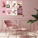 8pcs Self-Adhesive Trendy Leopard Canvas Wall Art Cheetah Prints Wall Decor Pictures Lucky 8 Ball Posters Preppy Aesthetic Paintings for Girls Bedroom Decorations (8x12inch(20x30cm)x9)