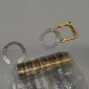 uxcell Faucet Mount Extension Shank 4"x 1.25" Brass Pipe Faucet Extension Nipple Locknut Kit Extension Threaded Lengthen Fixed High Foot with Nut and Gasket Faucet Fittings