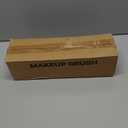 Suli Large Makeup Brush Holder Organizer, Wooden Cosmetic Brushes Storage with 4 Slots, Eyeliners Display Case for Vanity Desktop Bathroom Countertop -White