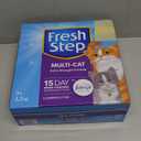 Fresh Step Clumping Cat Litter, Multi-Cat, Long Lasting Odor Control Kitty Litter with Activated Charcoal, Low Dust Formula, 14 lb