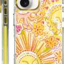 Clear Magnetic Case for iPhone 16 Plus, Slim Anti-Yellow Transparent Cover, Military Grade Protection, Phone Cases for iPhone 16 Plus, Retro Sun