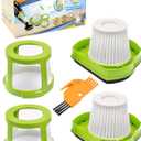 KEEPOW Pet Hair Eraser Vacuum Filter Replacement Fit for Bissell 1782 Pet Hair Eraser Cordless Hand and Car Vacuum, Replace Part# 1608653/1608654, 2 Pack