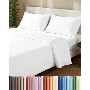 Extra Thick Heavyweight Full Size 4 Piece Sheet Set  High End Super Luxury Bed Set  Premium Heavyweight Hotel Quality Sheets with Deep Pockets - Easy-Fit - Ultra-Soft, Warm and Wrinkle Free - White