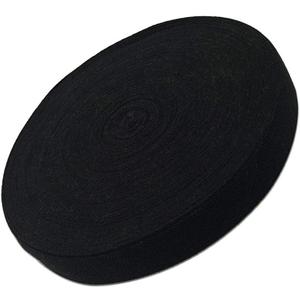 Abbaoww 50 Yards Cotton Twill Tape Ribbon 1 Inch, Soft Natural Webbing Tape Herringbone Tape for Sewing DIY Craft, Black