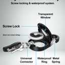 SCALLOP for AirTag (1st & 2nd Gen) Keychain with Carabiner,Thick Hard PC Air Tag Holder,IPX8 Waterproof,Secure Lock