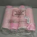 Cunhill 100 Pieces 8 oz Ice Cream Cups with 100 Pieces Spoons Ice Cream Containers Solid Color Disposable Sundae Cups Yogurt Dessert Bowls Party Supplies for Baby Shower Birthday Party (Pink)