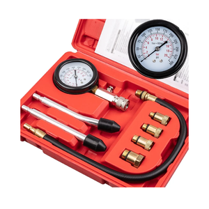 8pcs Petrol Engine Cylinder Compression Tester Kit, Small Engine Compression Tester Automotive Tool Gauge 0-300PSI for Testing Car Motorcycle Outboard Motor Snowmobile Chainsaw