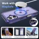 jaroco Magnetic for iPhone 17 Case, [Compatible with MagSafe][Military Grade Drop Protection][Heavy Duty Protection][Non-Slip][Shockproof] 2-Layer Durable Bumper Phone Case 6.3''-Dark Purple