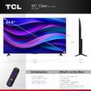 TCL 55-Inch Class R7D Series 4K UHD HDR Roku Smart TV | FullView Bezel-Less Design, Google Cast & AirPlay 2 | Television for Living Room & Bedroom (55R7D, 2026) Streaming Live News, Sports & Movies