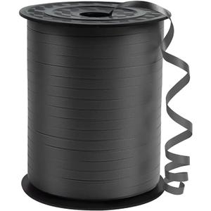 KMER LIFE Premium Black Curling Ribbon, 1/5" Wide x 500 Yards Christmas Curling Ribbons for Gift Wrapping, Party Decoration, Balloon String, Ribbons for Florist Flower (1 Roll)