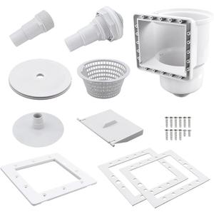 Kefly Above Ground Pools Skimmer with Accessories, Thru-Wall Skim Compatible with All Standard Pool Wall Cutouts