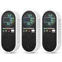 NICGOL Upgraded Natural Gas Leak Detector & Carbon Monoxide Detectors - 4 in 1 Natural, Propane, Co and Gas Detector -Carbon Monoxide Detectors Plug in -Temperature & Humidity for Home, RV (3 Packs)