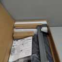 Vaunn Medical Pneumatic Adjustable Overbed Bedside Table with Wheels (Hospital and Home Use) (Black) (15"D x 30"W x 40.5"H)