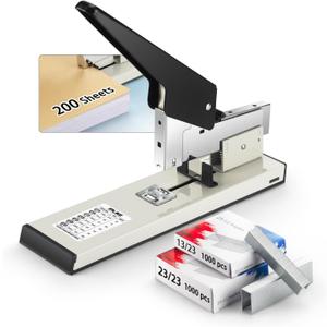 IMLIKE Heavy Duty Stapler with 2000 Staples200 Sheets High Capacity Manual Desk Stapler,No Jam,Non-Slip,Include High Strength 23/13 & 23/23 Staples