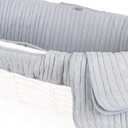 Tadpoles Cable Knit Moses Basket Bedding Only Set, Grey