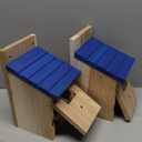 Dreyoo 2 Pack Cedar Bluebird Box Houses for Outside, 1-1/2'' Entrance Hole Wooden Bird Houses with Metal Guard, Secure Latch, Fledgling Grooves, Air Vents for Bluebird Wren Swallow