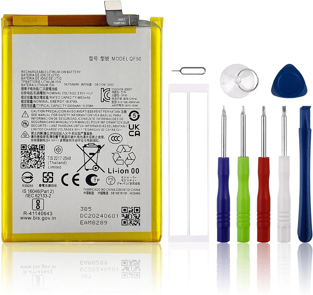 Replacement Battery HE342 QF50 Compatible with Motorola Moto G04/G24/G34 with Tools