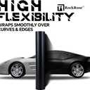 RockRose 2026 Matte Black Vinyl Wrap, Anti-Wrinkle, Air Release Automotive Bubble Wrap, Self Adhesive Car Vinyl Sticker DIY Decals for Exterior and Interior 4FT x 5FT, 48 IN x 5FT