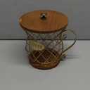 Generic Gold-HH Coffee Pod Holder with Lid - Large Capacity Coffee Creamer Holder & Organizer - Countertop Coffee Decor Station for Pods, Espresso, Capsules, Creamer