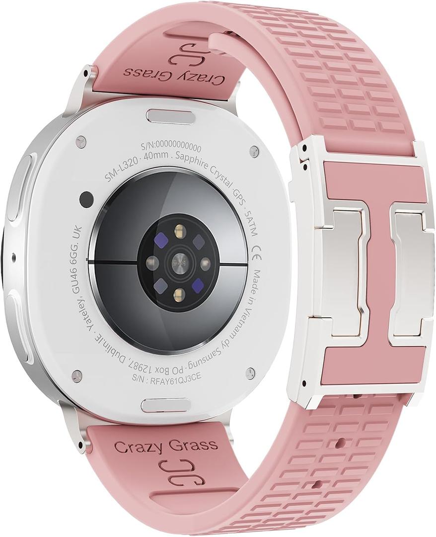 Sport Silicone Band Compatible with Samsung Galaxy Watch 8 Band 40mm 44mm/Galaxy Watch 8 Classic 46mm(2025), Soft Silicone Replacement Strap with Magnetic Buckle for Galaxy Watch 8 Women Men