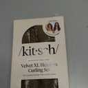 Kitsch Velvet XL Heatless Curling Set - Heatless Curls Overnight - Comfortable No Heat Hair Curlers With Two Velvet Bow Scrunchies to Sleep In for Frizz-Free & Non-Damage Styling - Eucalyptus