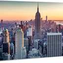 New York City Skyline Wall Art Living Room Modern Building Picture 20x40