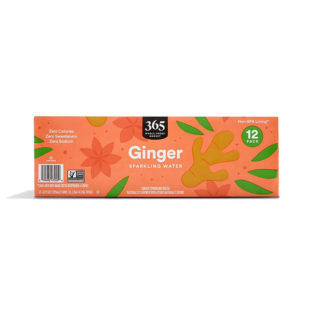 365 by Whole Foods Market, Sparkling Ginger Water 12Pk Cans, 12 FZ (12 Fl Oz (Pack of 12))