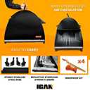 IGAN Small Inverter Generator Tent Cover While Running, Compatible for Honda and Most 1000~2300 Watts Generators, Portable Outdoor All-Weather Tarpaulin Cover for Rain, Black