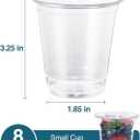 SHOPDAY 8 oz-Plastic-Cups-with-Lids - 150 Pack Disposable Clear Cup with Lids, Small Cup for Cold Drinks Smoothie Food, Coffee Cups with Lids