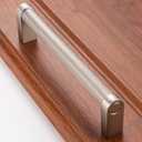 BEROSSA Brushed Nickel Cabinet Pulls, Knurled Bar Cabinet Handles, 5 Inch Screw Spacing, Pack of 10 | Solid Hardware for Kitchen Door Bedroom Dresser Drawer Bathroom Vanity Furniture 3011 